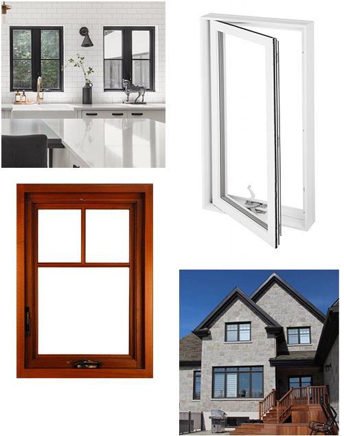 Les fenêtres à battant de Portes et Fenêtres 20/20 pvc – hybride (aluminium et bois) – bois massif / Casement windows from Windows & Doors 20/20 pvc - hybrid (aluminum and wood) - solid wood