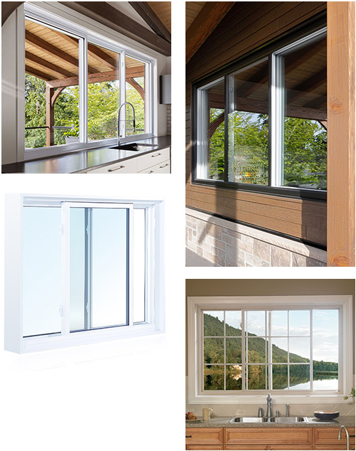 Les fenêtres coulissantes distribuées par Portes et Fenêtres 20/20 offrent une ventilation maximale le long de la hauteur de la fenêtre / Sliding windows distributed by Windows and Doors 20/20 offer maximum ventilation along the height of the window