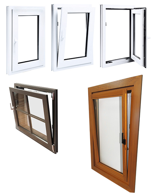 La fenêtre oscillo-battante offerte chez Portes et Fenêtres 20/20 disponible en pvc – hybride (aluminium et bois) – bois massif / The tilt and turn window offered by Windows and Doors 20/20 available in pvc - hybrid (aluminum and wood) - solid wood